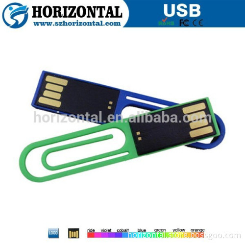 Hard Plastic Office Paper Clip Thumb Drive Usb Flash Memory
